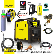 KOWAX GeniMig®240DP LCD + Zseblámpa + Sisak + Szelep + Váz + Teljes flakon MIX C18 20L + Spray + 5kg drót + Kábelek Előnézet 