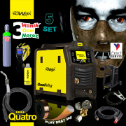 KOWAX GeniMig®240DP LCD + Zseblámpa + Sisak + Szelep + Váz + Teljes flakon MIX C18 20L + Spray + 5kg drót + Kábelek Előnézet 