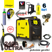 KOWAX GeniMig®240DP LCD + Pisztoly + Sisak + Szelep + Váz + Teljes argonpalack + Sprayszóró + 5 kg-os huzal + Kábelek Előnézet 