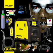 KOWAX GeniMig®240DP LCD KÉSZLET + Pisztoly + Sisak + Szelep + Váz + Teljes argonpalack + Sprayszóró + 5 kg-os drót + Kábelek Előnézet 