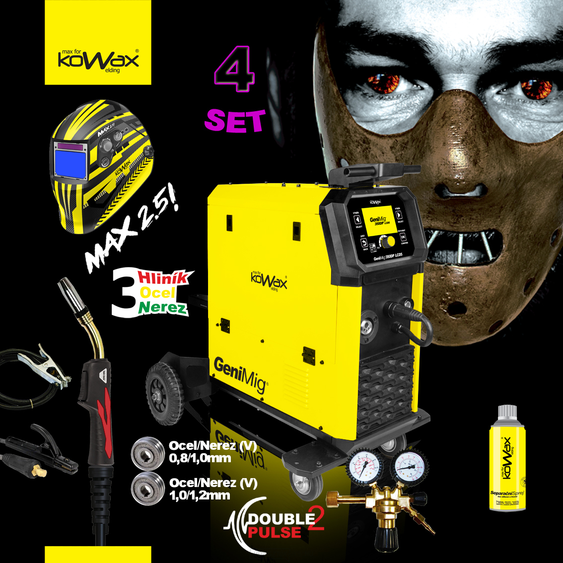 KOWAX GeniMig®350DP LCD5 SZETT 4bL