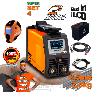 PANTERMAX MMA200LCD MMA/TIG inverteres hegesztő + 2 m kábelek + burkolat + műanyag tok + 2,5 kg elektródák PANTERMAX MMA200LCD MMA/TIG inverteres hegesztő + 2 m kábelek + burkolat + műanyag tok + 2,5 kg elektródák gallery main image