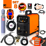 PANTERMAX PanterWeld®4v1 200 TÖBBFUNKCIÓS inverteres hegesztő MIG/TIG/MMA/PLAZA + Sisak + Piros. Szelep + teli CO2 palack  náhled