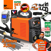 PANTERMAX MMA215LCD MMA/TIG inverteres hegesztő + burkolat + kábelek + kefe + szíj + elektródák 2,5 kg + ajándék náhled