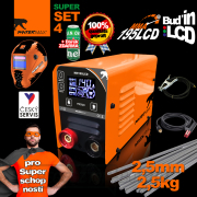 PANTERMAX MMA195LCD MMA/TIG inverteres hegesztő + 1,5 m kábelek + burkolat + kefe + 2,5 kg elektródák PANTERMAX MMA195LCD MMA/TIG inverteres hegesztő + 1,5 m kábelek + burkolat + kefe + 2,5 kg elektródák náhled