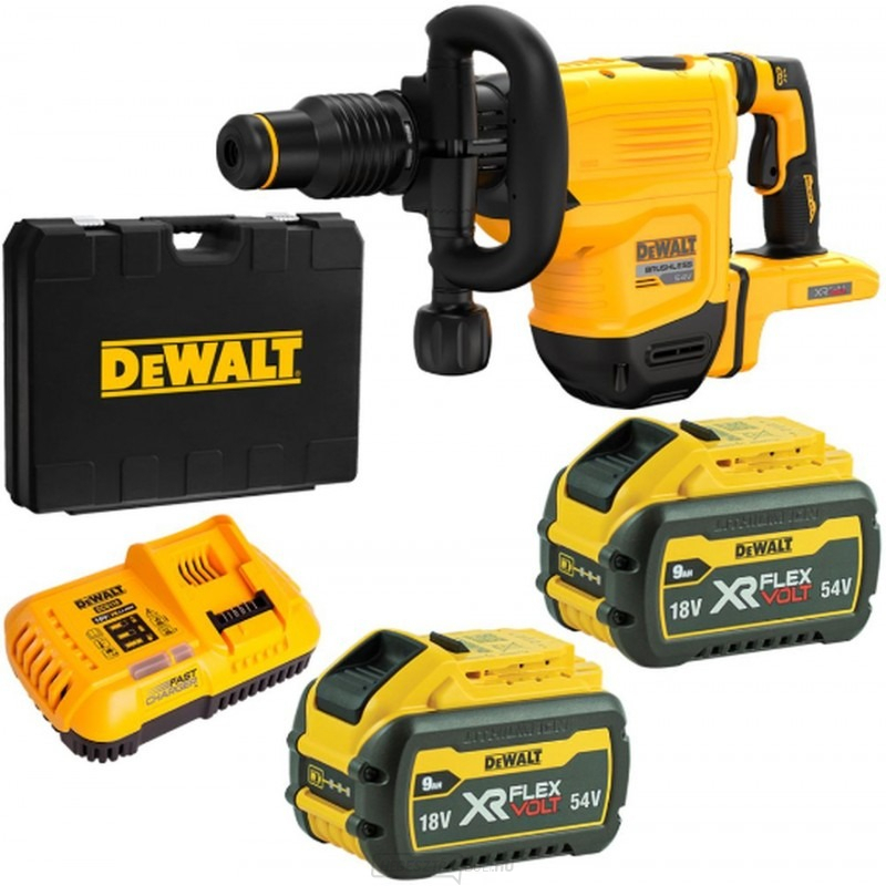 Akkus fémfűrész DeWALT DCH832X2 SDS-Max, XR FlexVolt 54V, 10.5J, Tstak