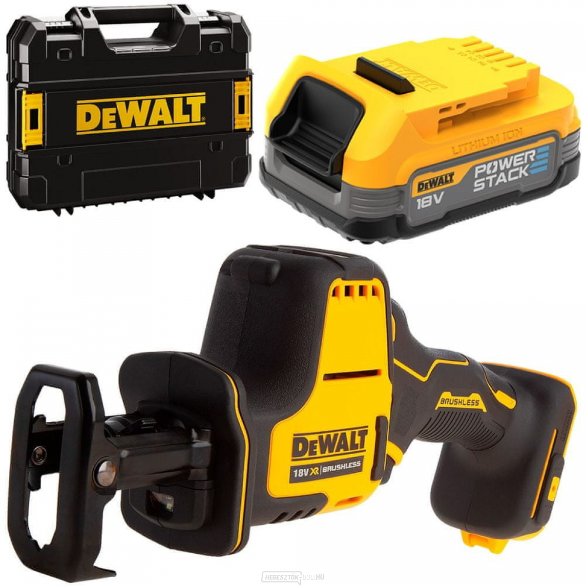 Akkus akkus dugattyús fűrész DEWALT DCS386T1 POWERSTACK 18V