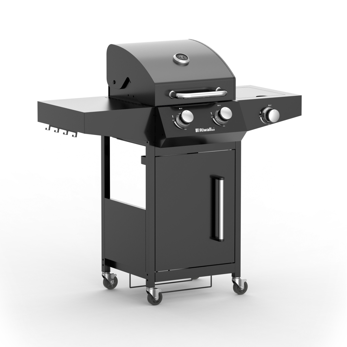 Riwall PRO RGG 21 gázgrill 10 kW, két égővel és egy oldaltűzhellyel