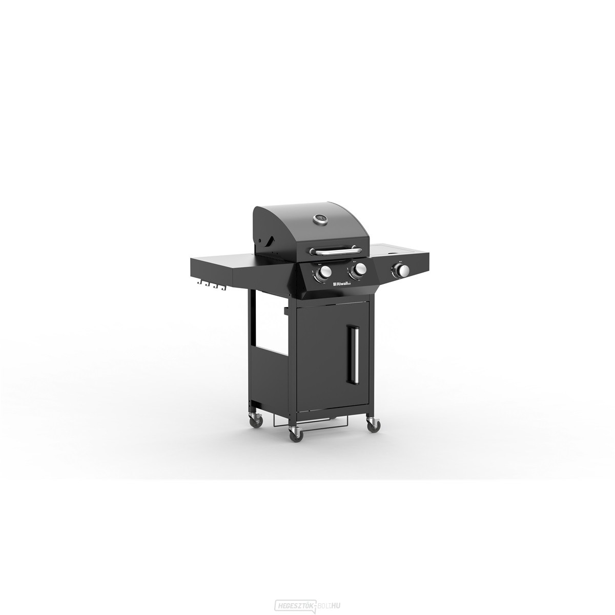 Riwall PRO RGG 21 gázgrill 10 kW, két égővel és egy oldaltűzhellyel