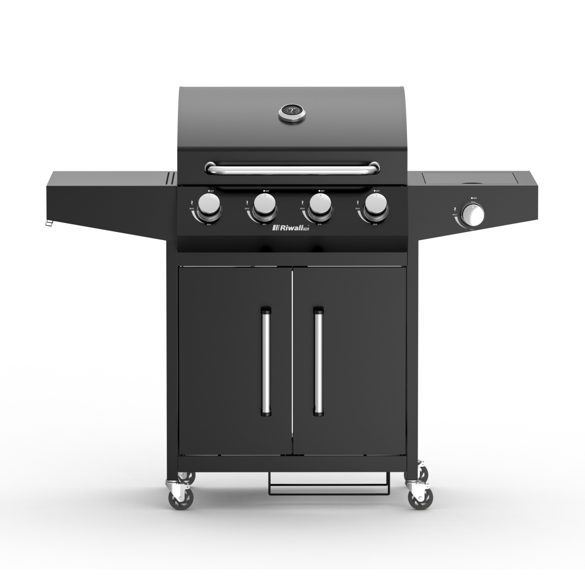 Riwall PRO RGG 41 gázgrill 15 kW négy égővel és oldaltűzhellyel Előnézet 