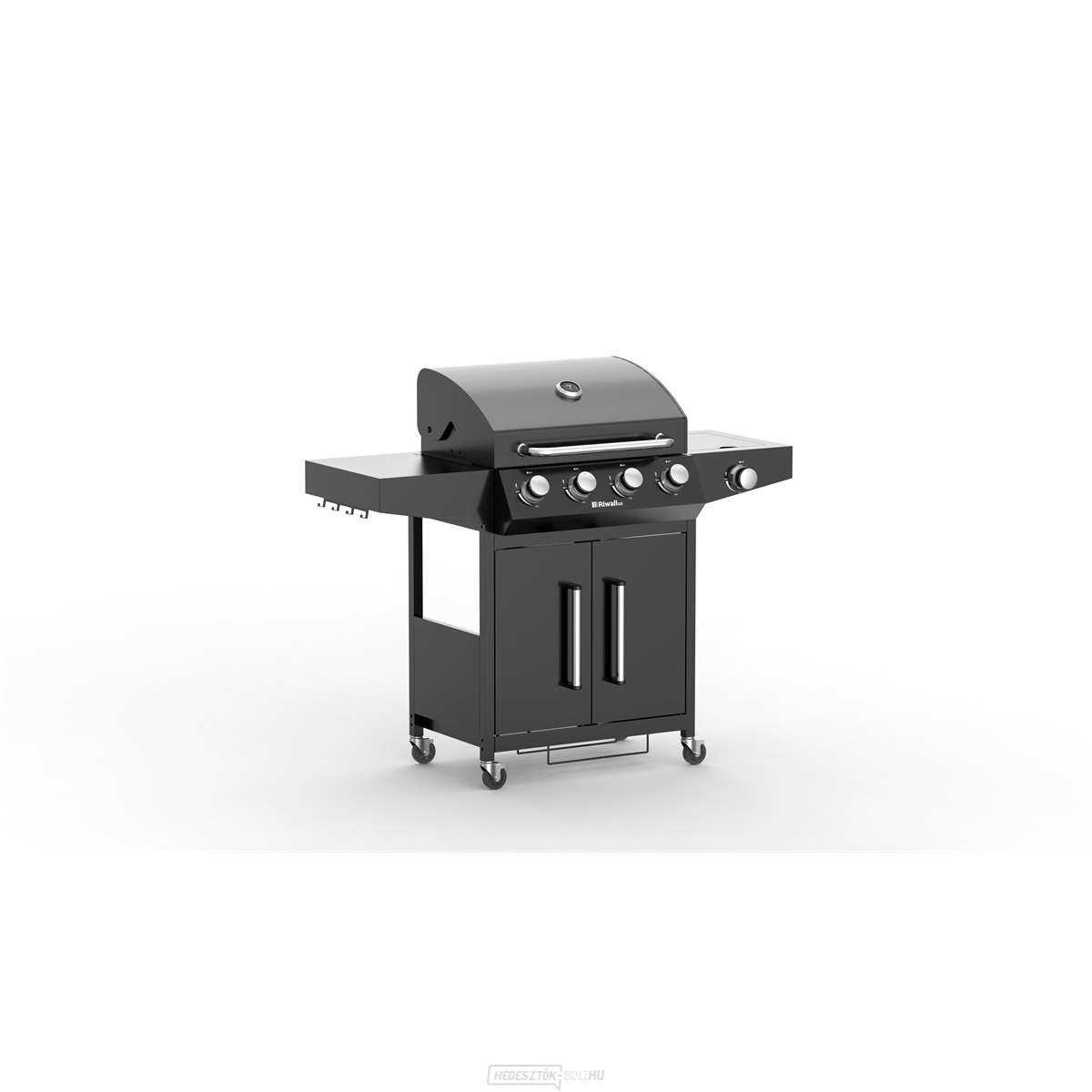 Riwall PRO RGG 41 gázgrill 15 kW négy égővel és oldaltűzhellyel
