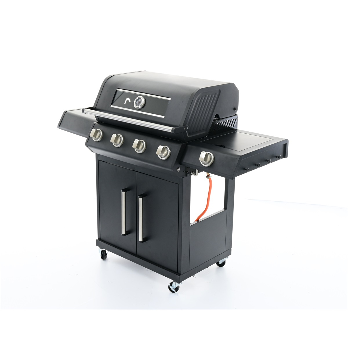 Riwall PRO RGG 41 EXL luxus gázgrill 17 kW négy égővel és oldaltűzhellyel Előnézet 
