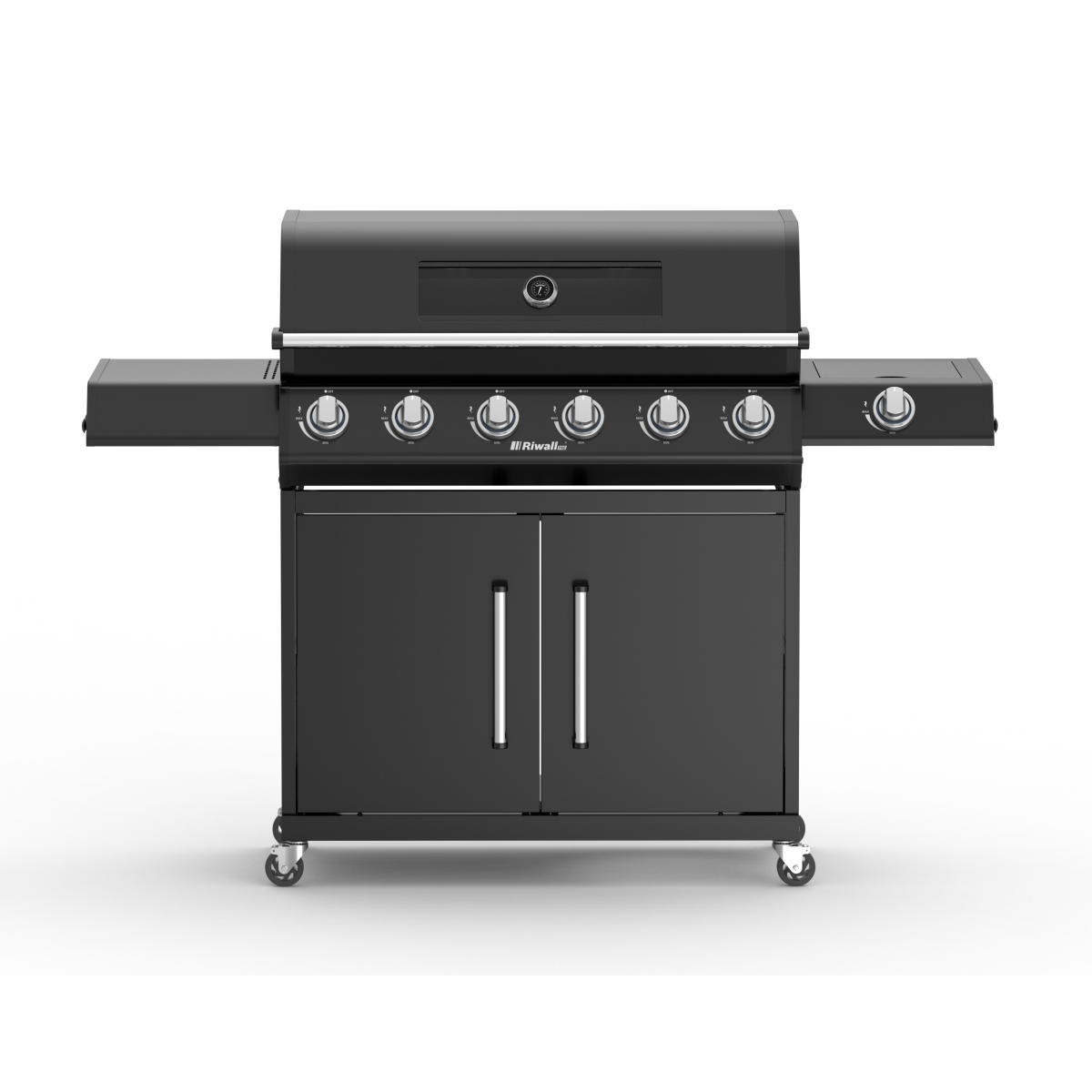 Riwall PRO RGG 61 EXL luxus gázgrill 24 kW hat égővel és oldaltűzhellyel