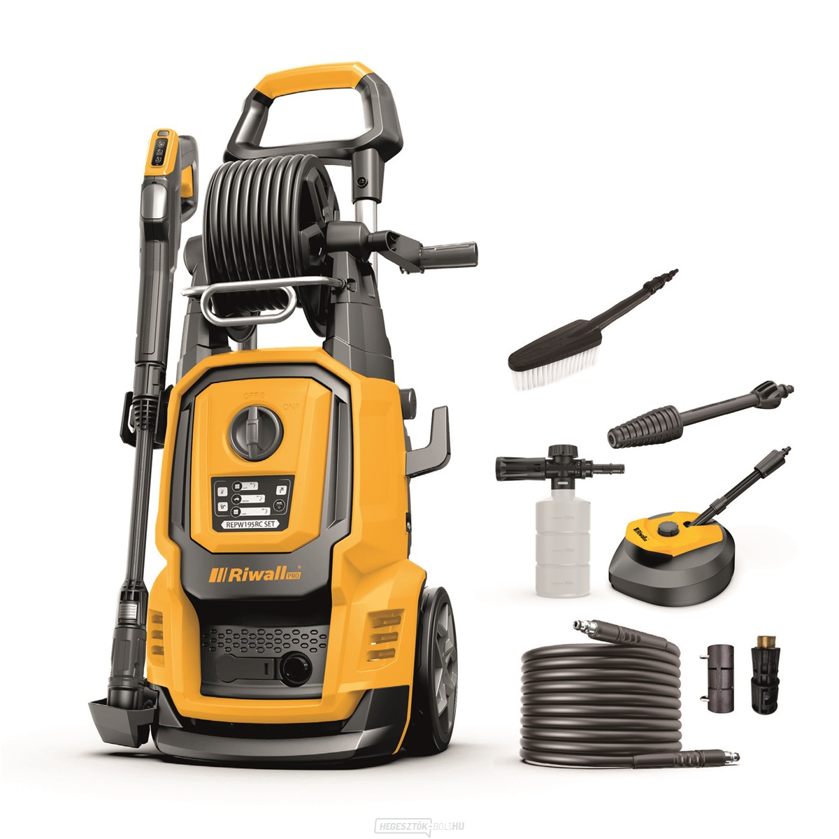 Riwall PRO REPW 180 RC SET elektromos magasnyomású mosó 180 bar távirányítóval és tartozékokkal