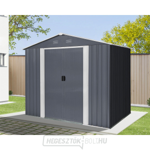Riwall PRO RMSA 6x8 Antracit fém kerti ház 2,4 x 1,7 m nyeregtetős antracit Riwall PRO RMSA 6x8 Antracit fém kerti ház 2,4 x 1,7 m nyeregtetős antracit gallery main image