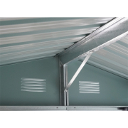 Riwall PRO RMSA 6x8 Barna fém kerti ház 2,4 x 1,7 m nyeregtetős barna náhled