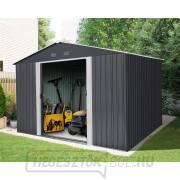 Riwall PRO RMSA 8x10 Antracit fém kerti ház 3 x 2,4 m nyeregtetős antracit tetővel Előnézet 