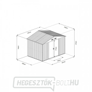 Riwall PRO RMSA 8x10 Barna fém kerti ház 3 x 2,4 m nyeregtetős barna náhled