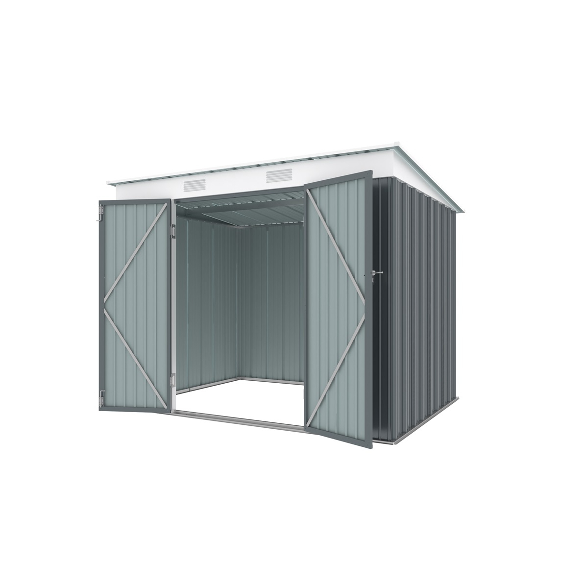 Riwall PRO RMSP 6x8 antracit kerti ház fém 2,4 x 1,8 ms pulttal, antracit Előnézet 