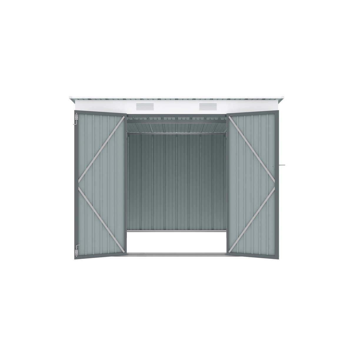 Riwall PRO RMSP 6x8 antracit kerti ház fém 2,4 x 1,8 ms pulttal, antracit Előnézet 