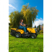 Riwall PRO RLT 102 HRD TWIN kéthengeres fűnyíró traktor, 102 cm, hátsó nyomóerővel és hidrosztatikus sebességváltóval Riwall PRO RLT 102 HRD TWIN kéthengeres fűnyíró traktor, 102 cm, hátsó nyomóerővel és hidrosztatikus sebességváltóval náhled