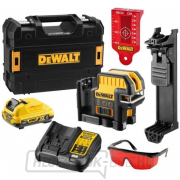 DEWALT DCE0825D1R 10,8 V vezeték nélküli kereszt- és ötpontos lézer DEWALT DCE0825D1R 10,8 V vezeték nélküli kereszt- és ötpontos lézer gallery main image