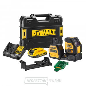 DEWALT DCE088D1G18 akkumulátoros zöld keresztlézer 12/18 V-os vízvezetékkel DEWALT DCE088D1G18 akkumulátoros zöld keresztlézer 12/18 V-os vízvezetékkel gallery main image