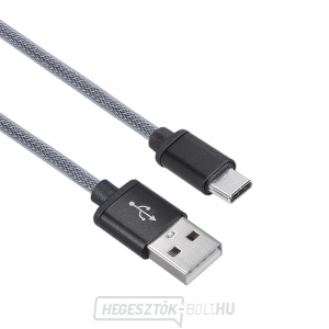 Solight USB-C kábel, USB 2.0 A csatlakozó - USB-C 3.1 csatlakozó, buborékfólia, 1 m