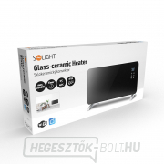 Solight meleg levegő konvektor üvegkerámia 2000W, WiFi, LCD, állítható termosztát, időzítő Előnézet 