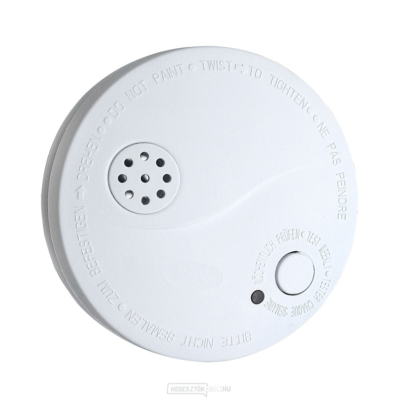 Solight füstérzékelő + riasztó, 85dB, fehér + 9V elem