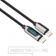 Solight USB-C kábel kijelzővel, USB-C csatlakozó - USB-C csatlakozó, 100 W, 1 m gallery main image