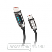 Solight USB-C kábel kijelzővel, USB-C csatlakozó - USB-C csatlakozó, 100W, 2m Előnézet 