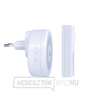 Solight vezeték nélküli ajtócsengő mozgásérzékelős éjszakai lámpával, dugaszolható, 250m, fehér, tanuló kód Előnézet 