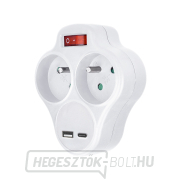 Solight hub USB A+C töltővel, 2 x 10A, fehér, kapcsoló Solight hub USB A+C töltővel, 2 x 10A, fehér, kapcsoló gallery main image
