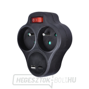 Solight hub USB A+C töltővel, 2 x 10A, fekete, kapcsoló Solight hub USB A+C töltővel, 2 x 10A, fekete, kapcsoló gallery main image