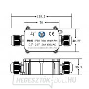 Solight vízálló csatlakozódoboz IP68, 4-11mm, max 2,5mm2 Előnézet 