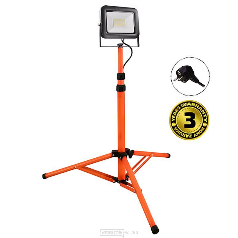 Solight LED kültéri spotlámpa PRO magas állvánnyal, 50W, 4600lm, kábel csatlakozóval, AC 230V