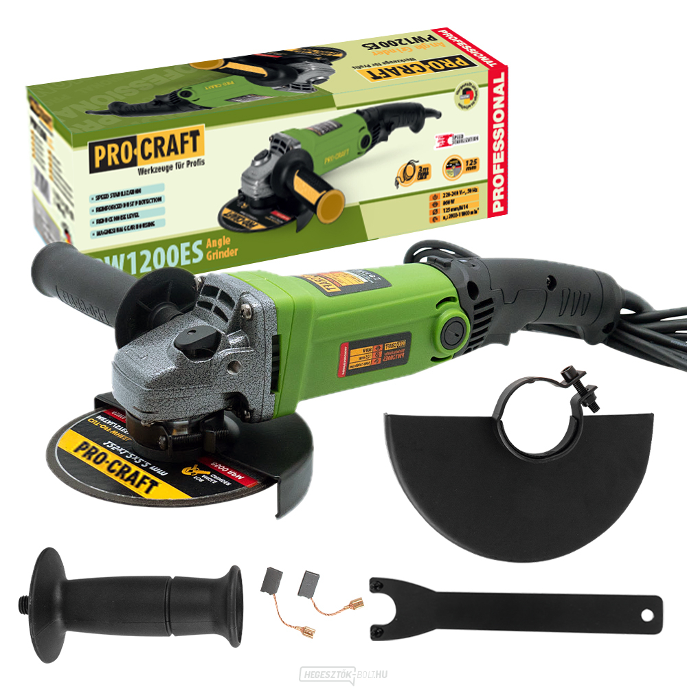 Procraft PW1200ES sarokcsiszoló, 125mm | PW1200ES