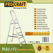 Egyoldalas alumínium lépcsők 8st. Procraft PLA2.172  Előnézet 