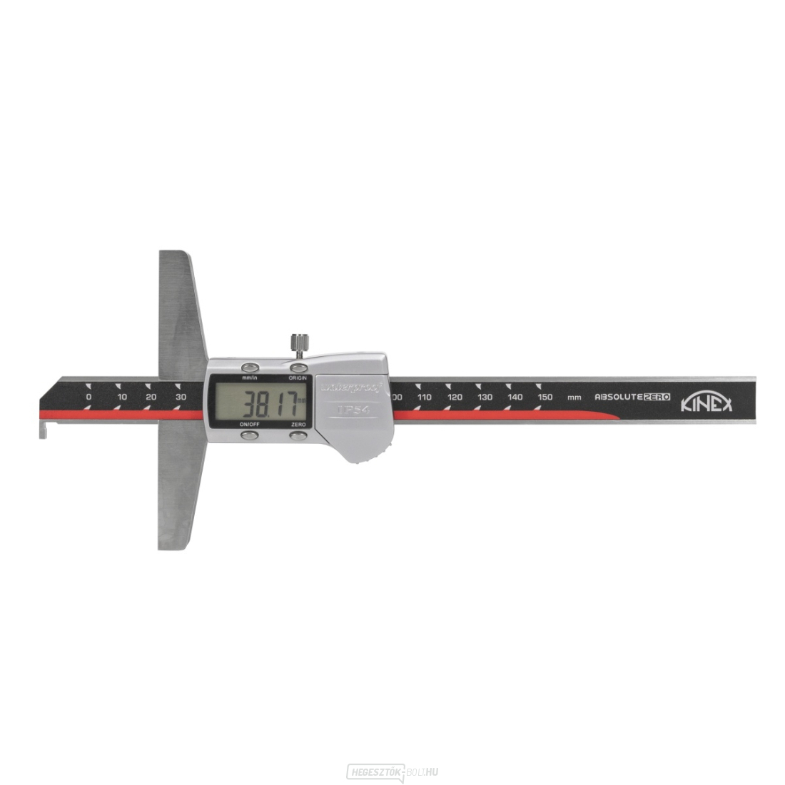 Digitális mélységmérő orral KINEX 200 mm/0,01, DIN 862