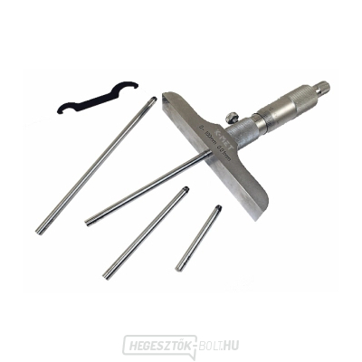 Mikrometrikus mélységmérő KINEX 0-100 mm/0,01mm, ČSN 25 1442, DIN 863