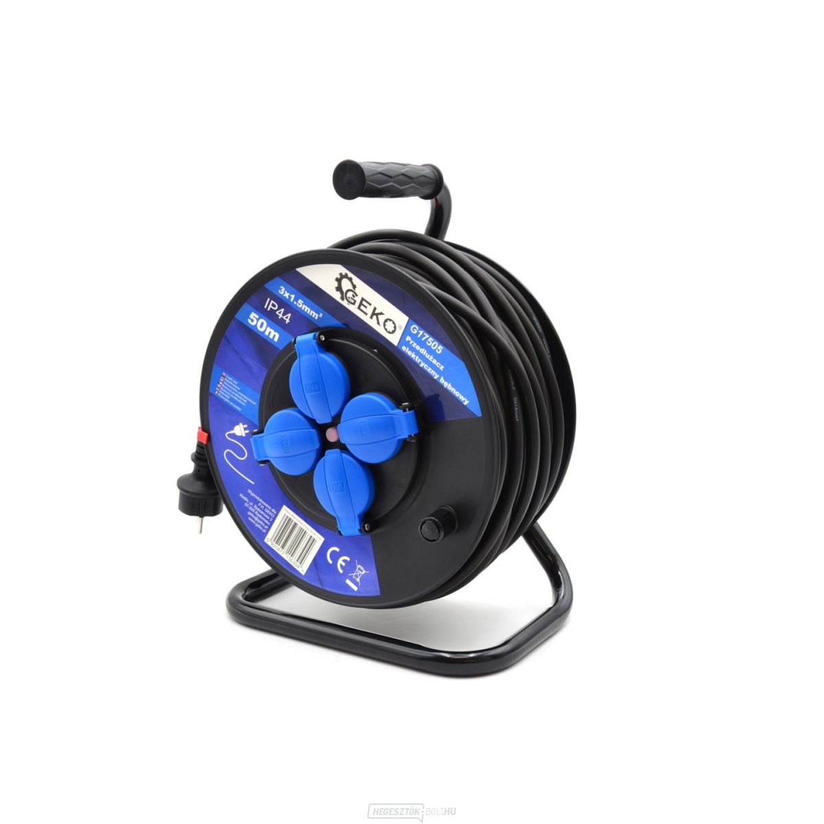 Hosszabbító kábel a dobon 3x1,5mm2 50m GEKO G17505  Hosszabbító kábel a dobon 3x1,5mm2 50m GEKO G17505  gallery main image
