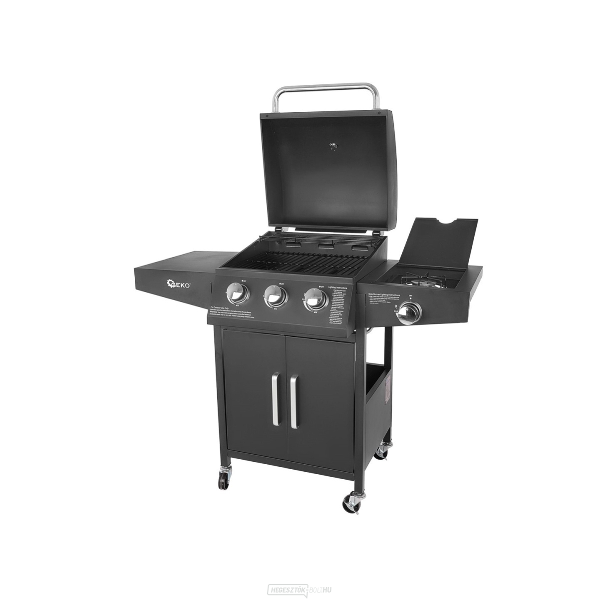 Gázgrill 4 égős (3+1) Geko G80515 11,6kW 