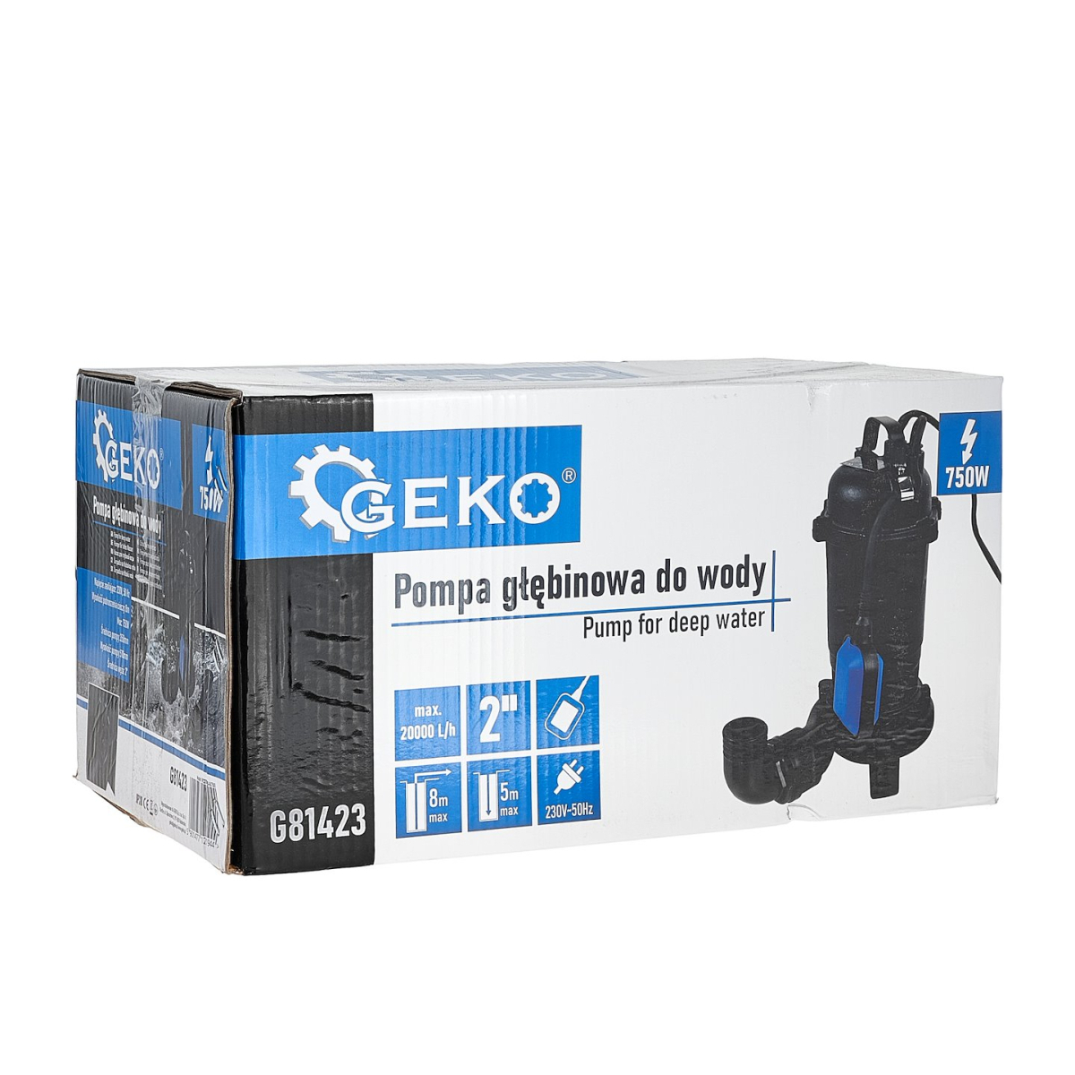  Merülő iszapszivattyú zúzóval GEKO G81423 750W Előnézet 