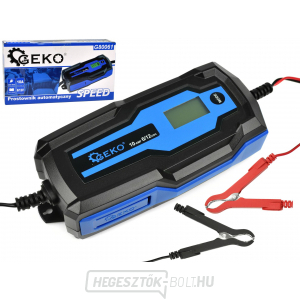Geko G80061 automatikus akkumulátortöltő Sebesség 6/12V 10A 4Ah-200Ah