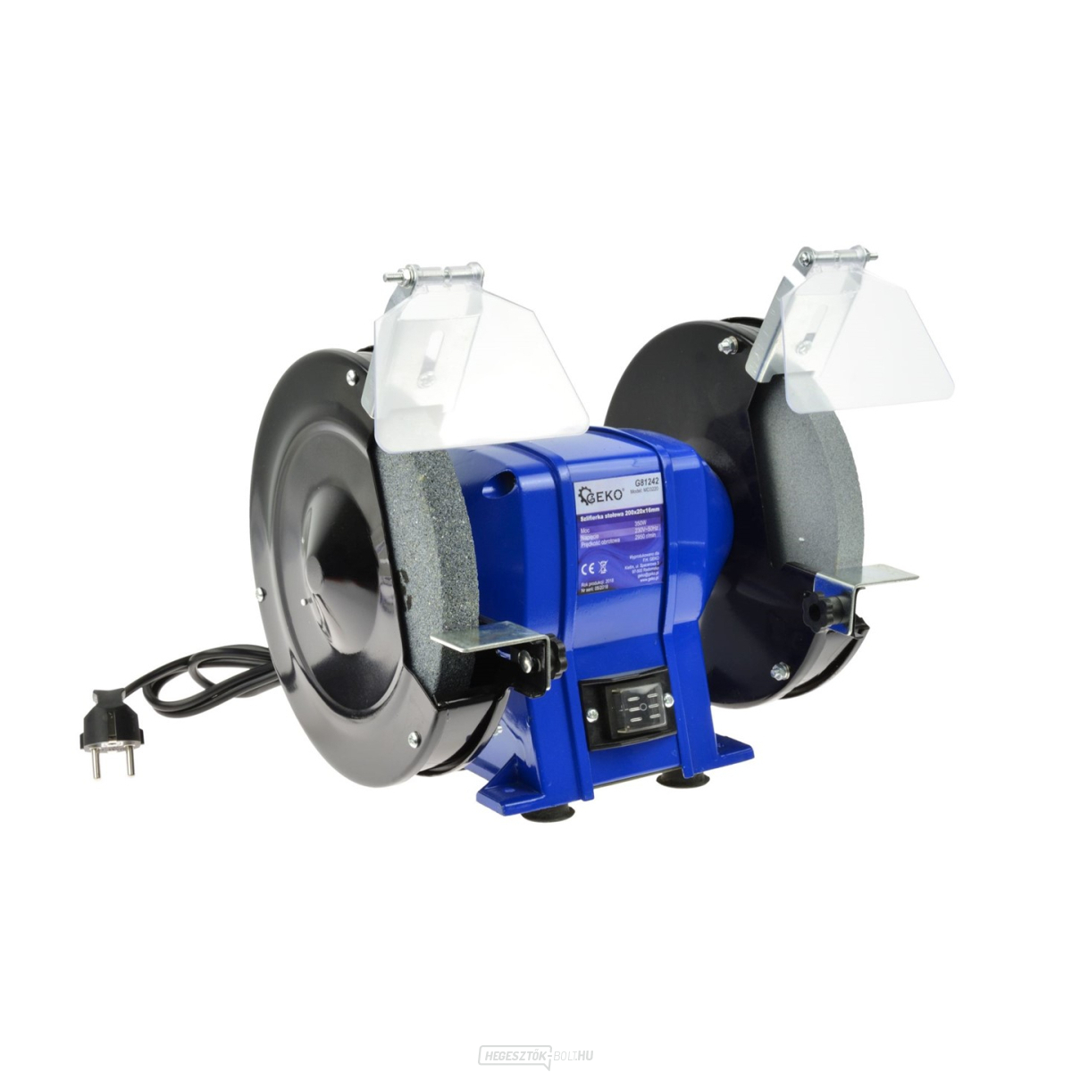 Geko G81242 kéttárcsás asztali csiszológép Geko G81242 kéttárcsás asztali csiszológép gallery main image