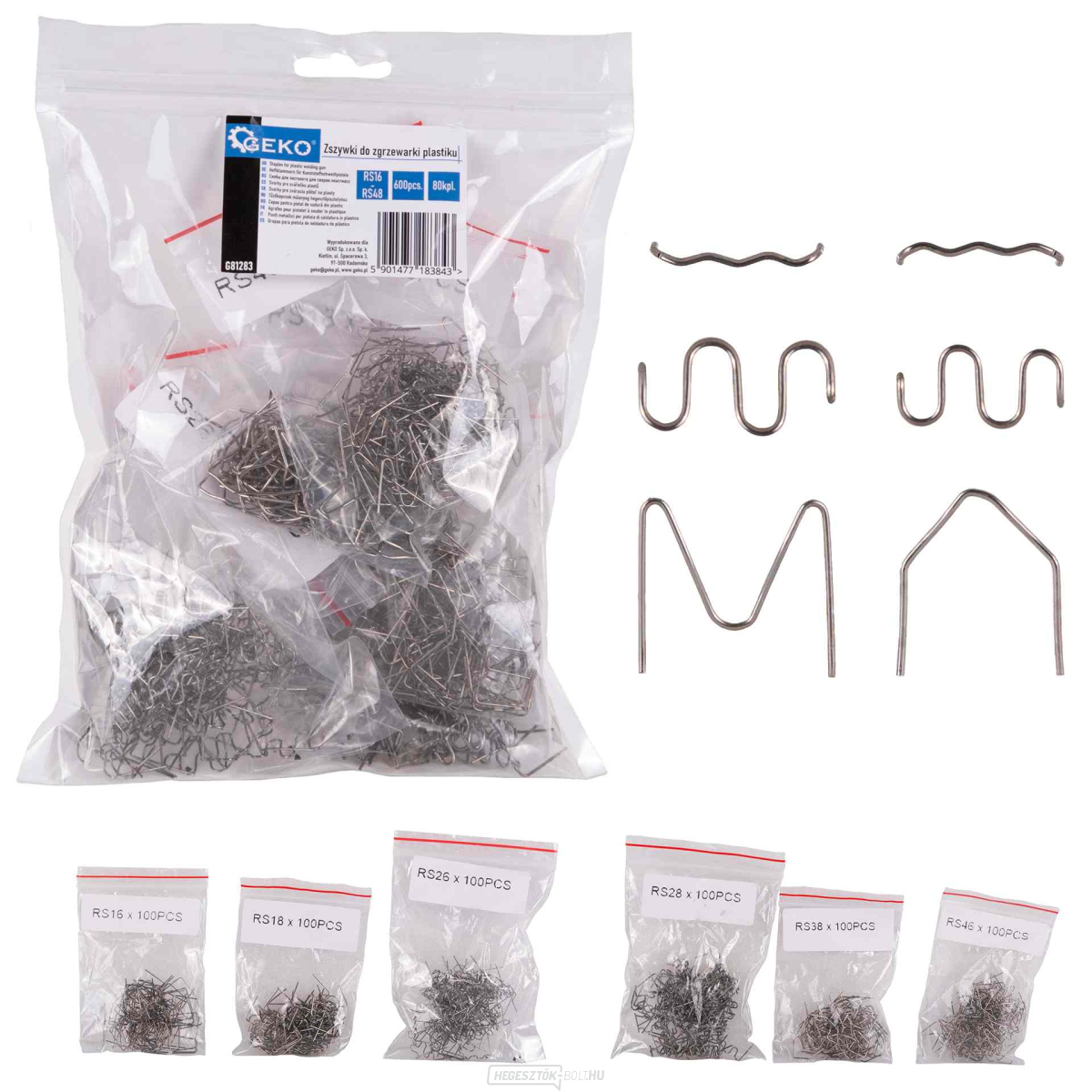 Műanyag javító bilincsek RS16-RS46 600db Geko G81283