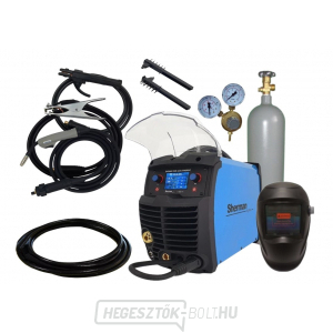 Sherman DIGIMIG 205 LCD SYNERGIC + zseblámpa 3 m + kábelek 2 m + burkolat + szelep + tömlő + CO2 palack MEGTEL