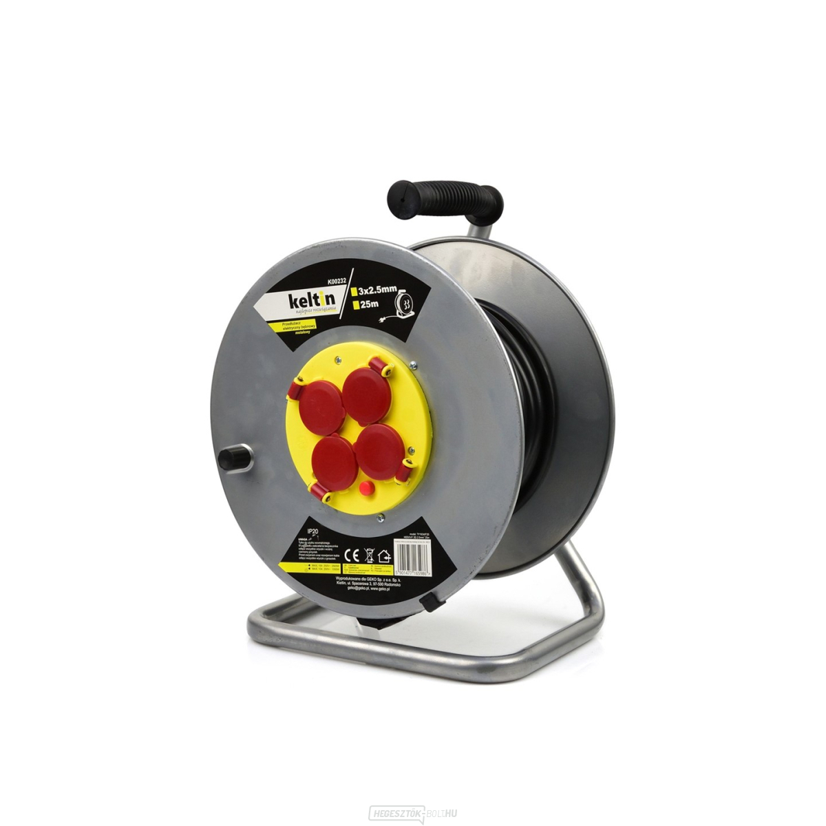 Elektromos hosszabbító orsó 3x2,5 mm 25 m Elektromos hosszabbító orsó 3x2,5 mm 25 m gallery main image