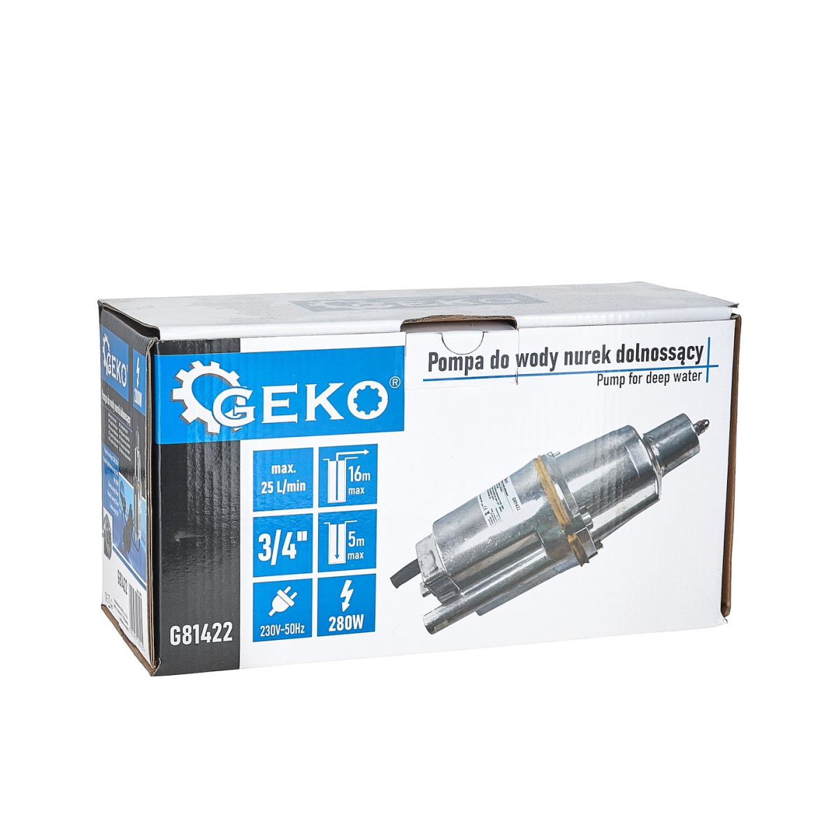 Membránszivattyú alsó szívóerővel 280W, Geko G81422 Előnézet 